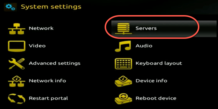 How to add an IPTV portal on MAG 250 254 256 System_settings