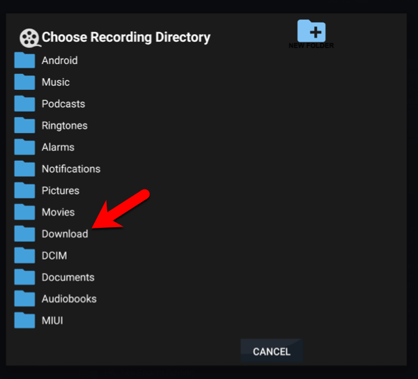 choose to record to the offline folder. 