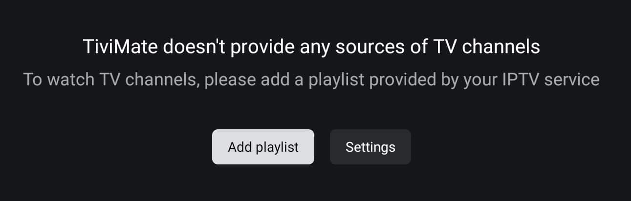 adding a playlist on tivimate