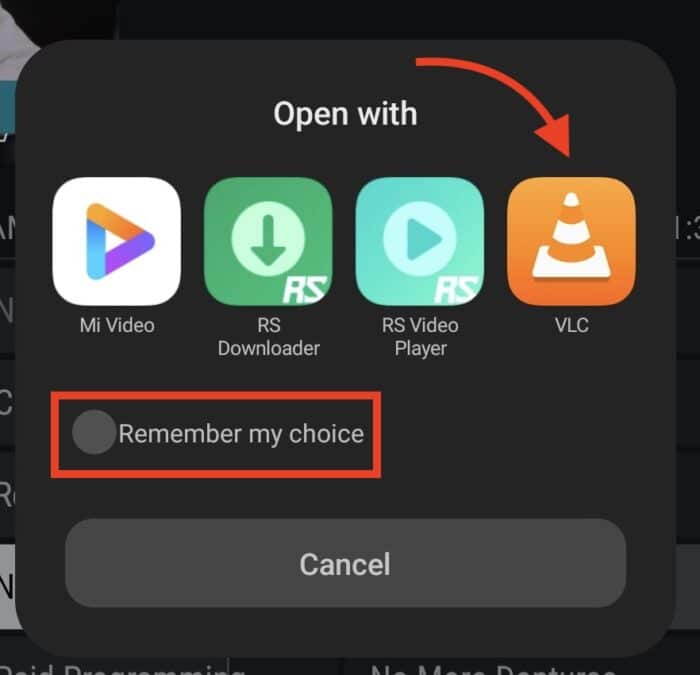 choosing external players on an android device for tivimate