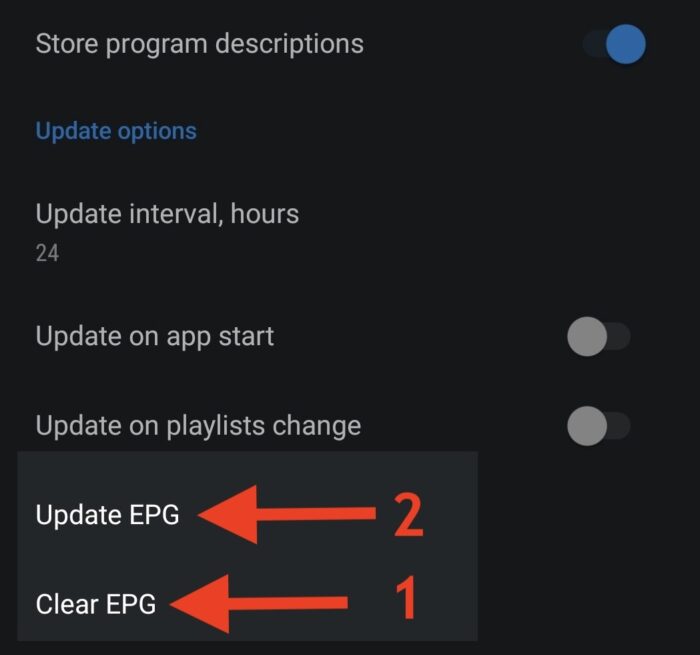 clearing and then reloading the program guide on tivimate premium