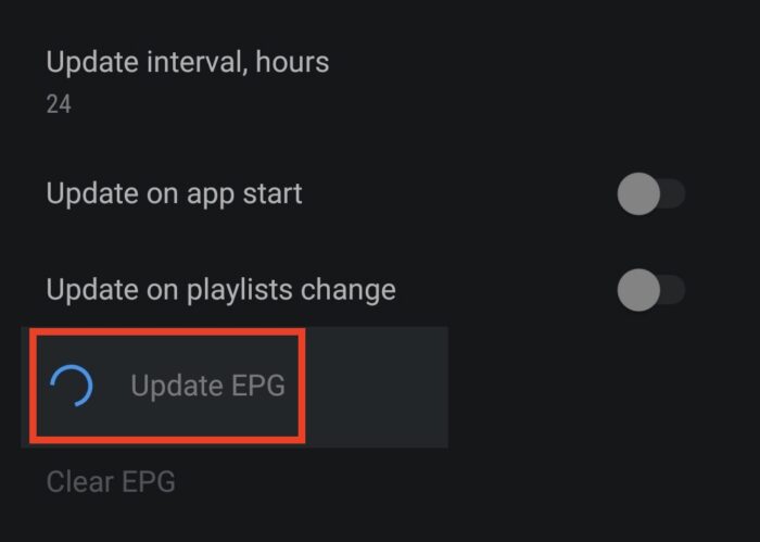 epg data is updating on tivimate.