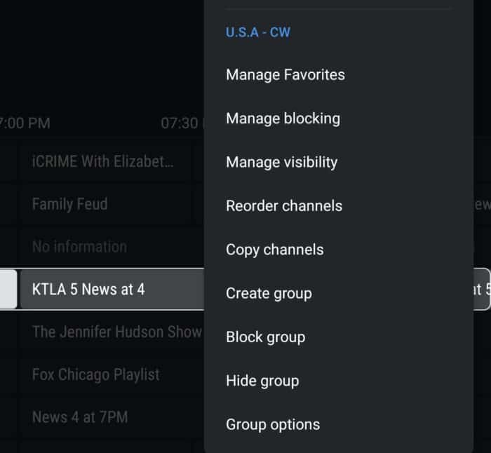 2nd part of channel options