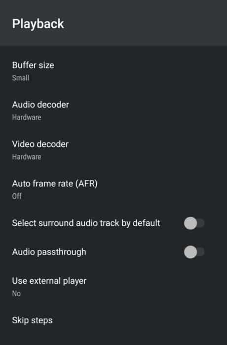 playback section