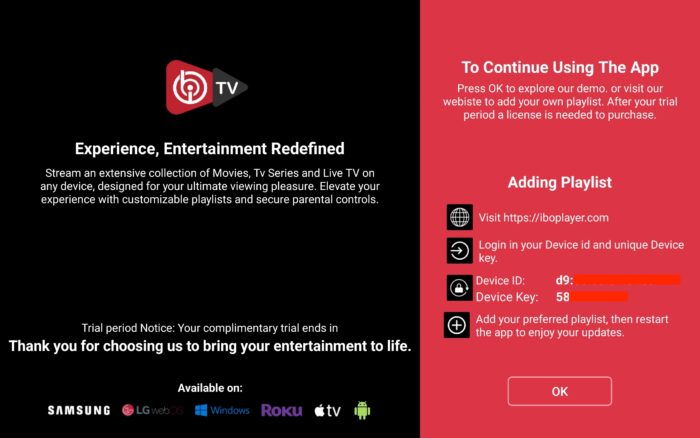 IBO player introduction page.