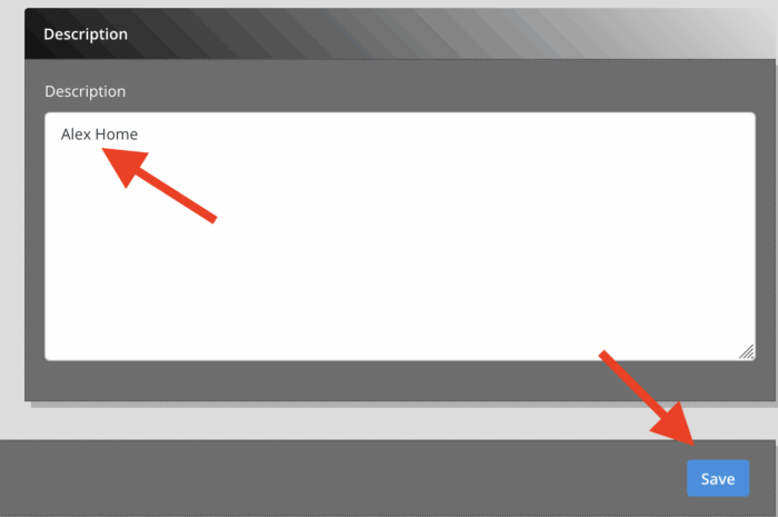 adding a note to the account and clicking save to create the streaming line on the reseller iptv panel.